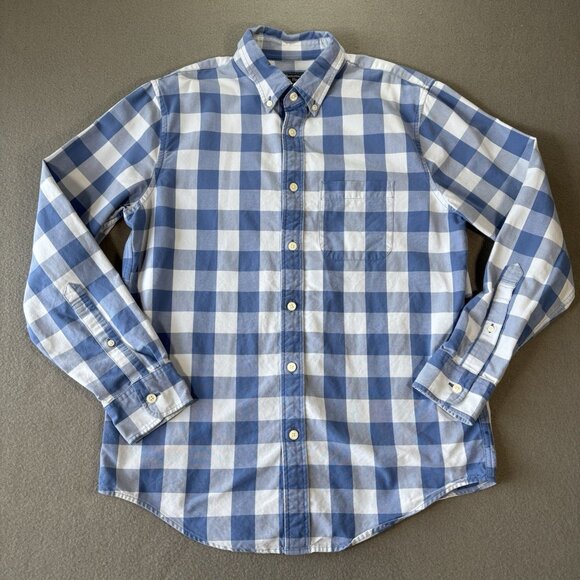 Abercrombie & Fitch Other - Abercrombie & Fitch Mens M Blue White Plaid Check Button Down Long Sleeve Shirt